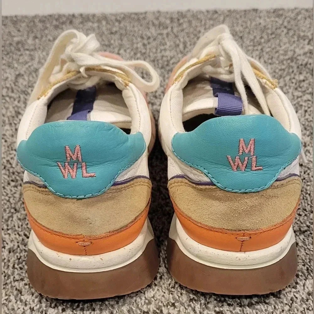 Madewell Kickoff Trainer Sneakers Colorblock Leather Womens Size 7 - Picture 6 of 8